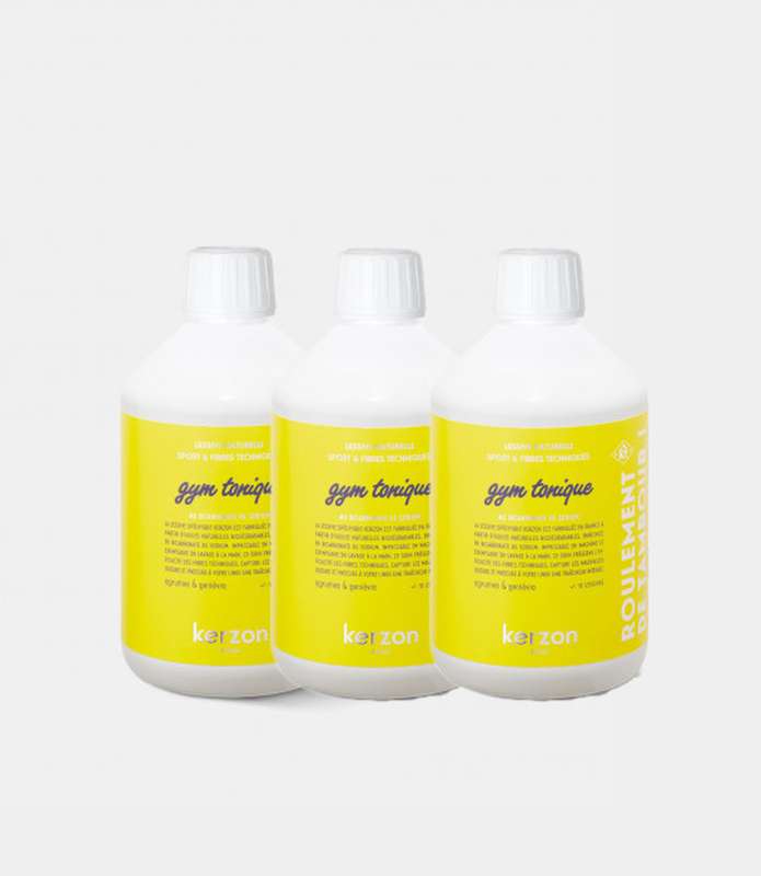 Lot de 3 x Lessive spécifique Gym Tonique, Kerzon (500 ml)