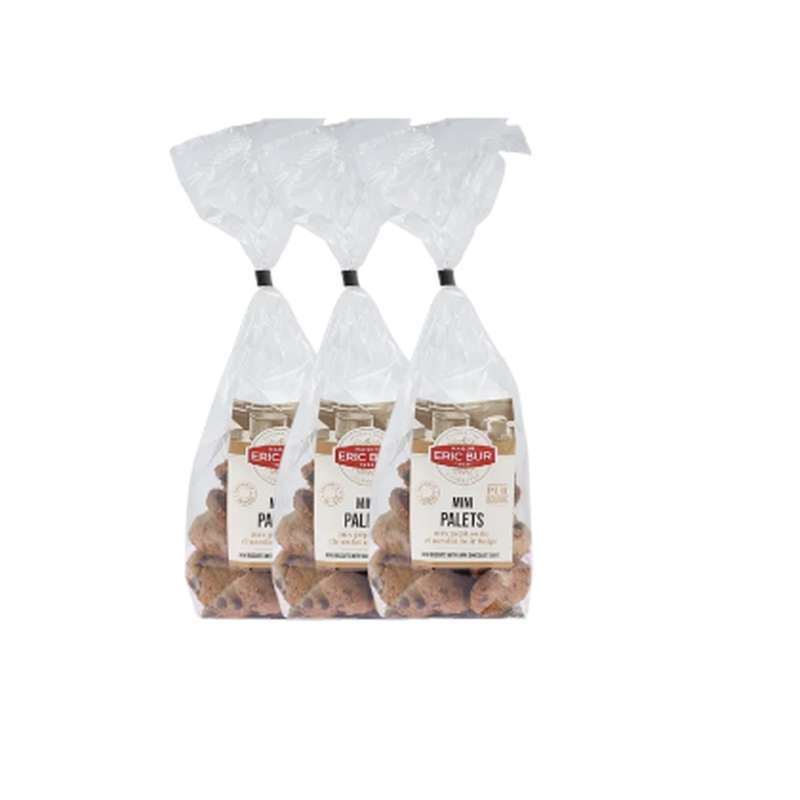 Lot de 3 x Mini palet aux pépites de chocolat noir, Eric Bur (150 g)
