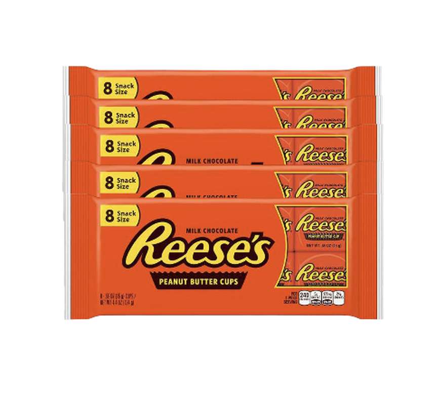 Lot de 5 Cups au chocolat et beurre de cacahuètes, Reese's (x 8, 124 g)