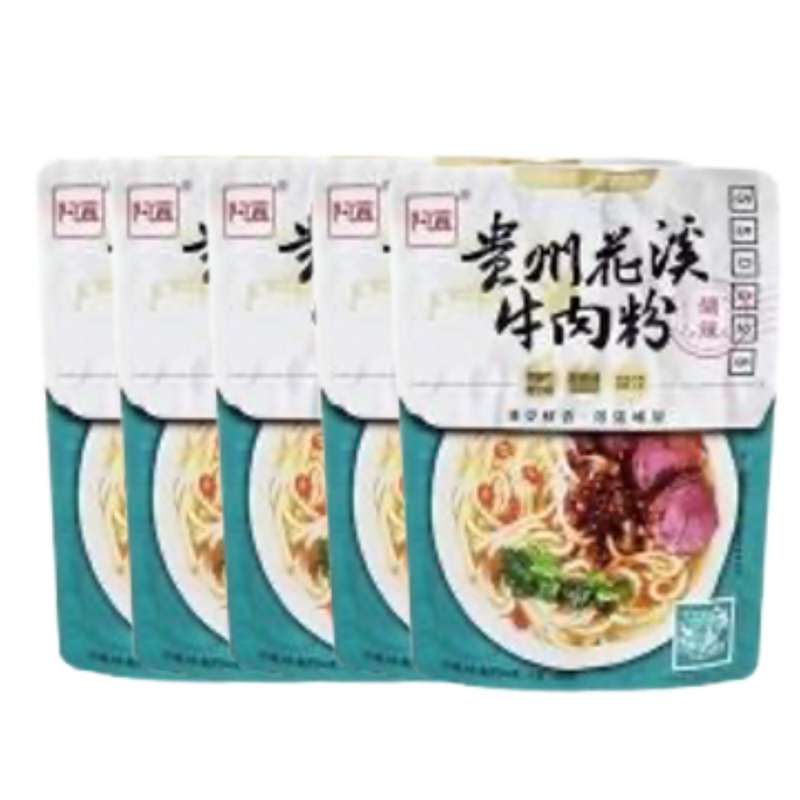 Lot de 5 x Nouilles de Riz au Bœuf de Huaxi (Guizhou), Akuan (270 g)