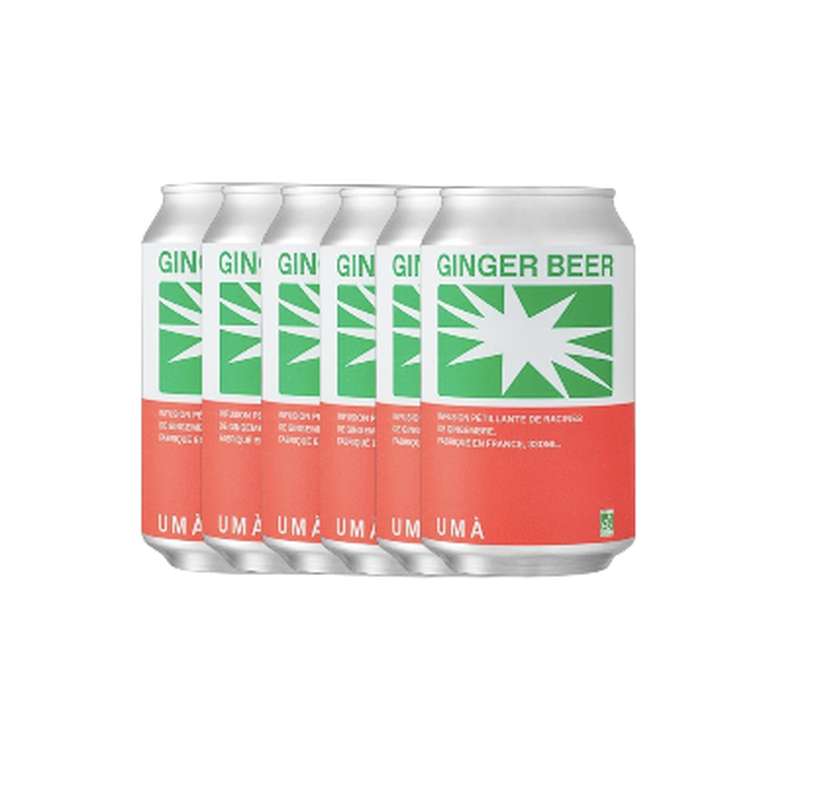 Lot de 6 Ginger beer BIO, Uma (33 cl)