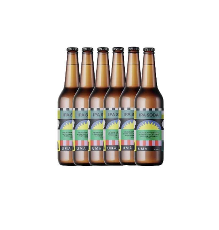 Lot de 6 IPA soda BIO, Uma (33 cl)