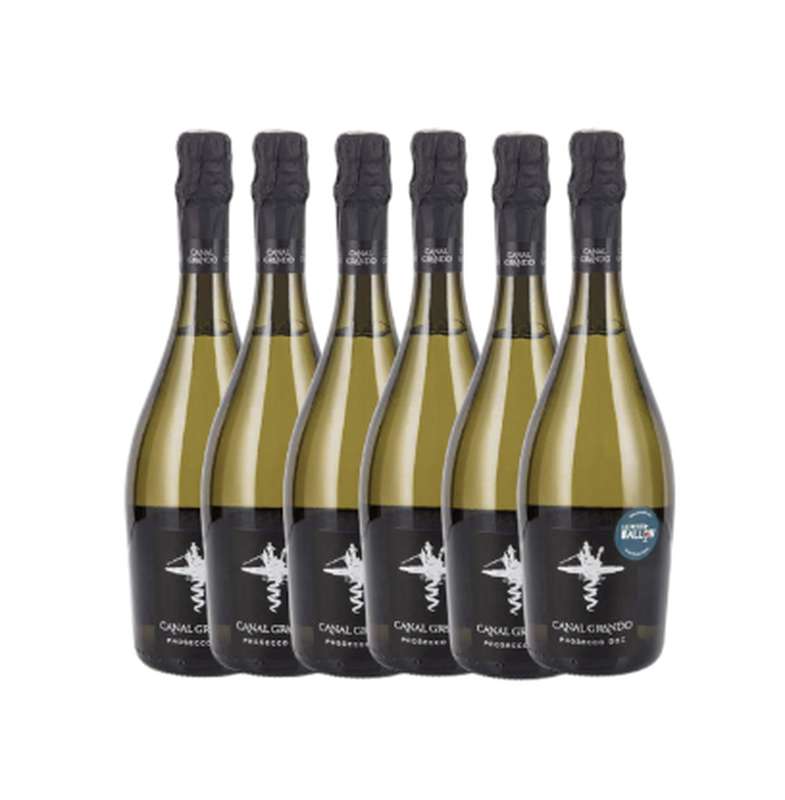 Lot de 6 x Prosecco Canal Grando, Bosco Viticultori (75 cl) / Le Petit Ballon