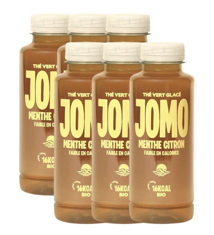 Lot de 6 x Thé vert glacé Menthe Citron BIO, Jomo (35 cl)