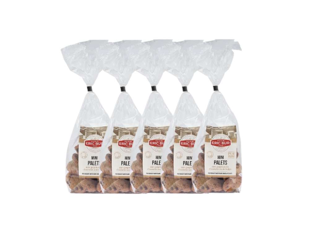 Lot de 5 Mini palet aux pépites de chocolat noir, Eric Bur (150 g)