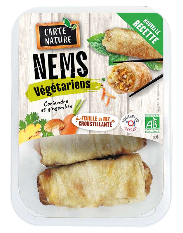 Nems végétariens BIO, Carte Nature (x 4, 240 g)