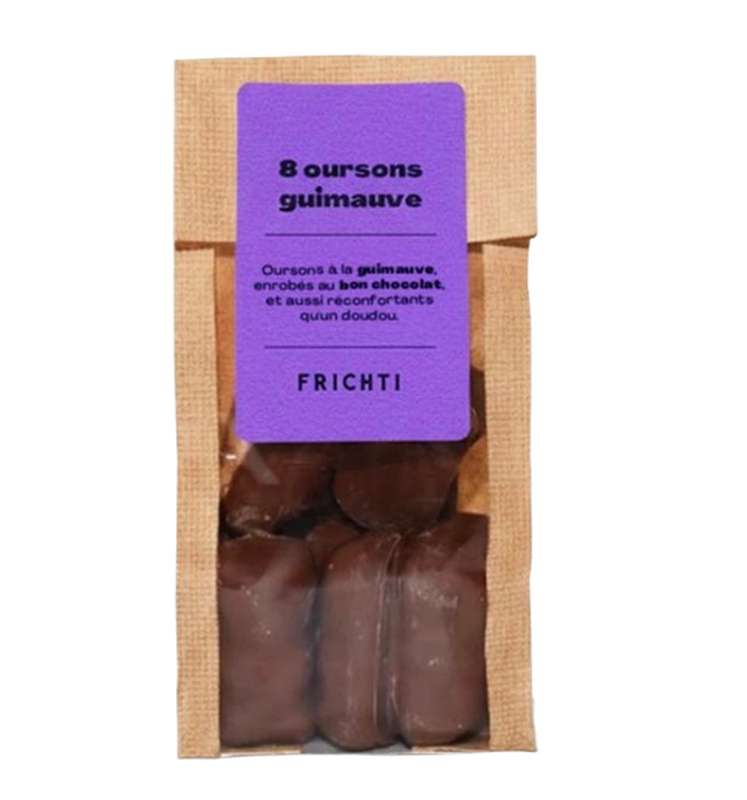Oursons guimauve de Noël chocolat lait, Frichti (105 g)