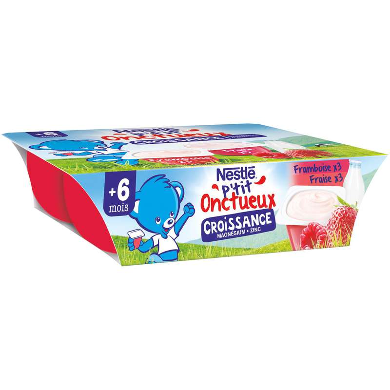 P Tit Onctueux Croissance Fraise Framboise Des 6 Mois Nestle 6 X 60 G Bam Courses Vos Courses Livrees En 15 Minutes