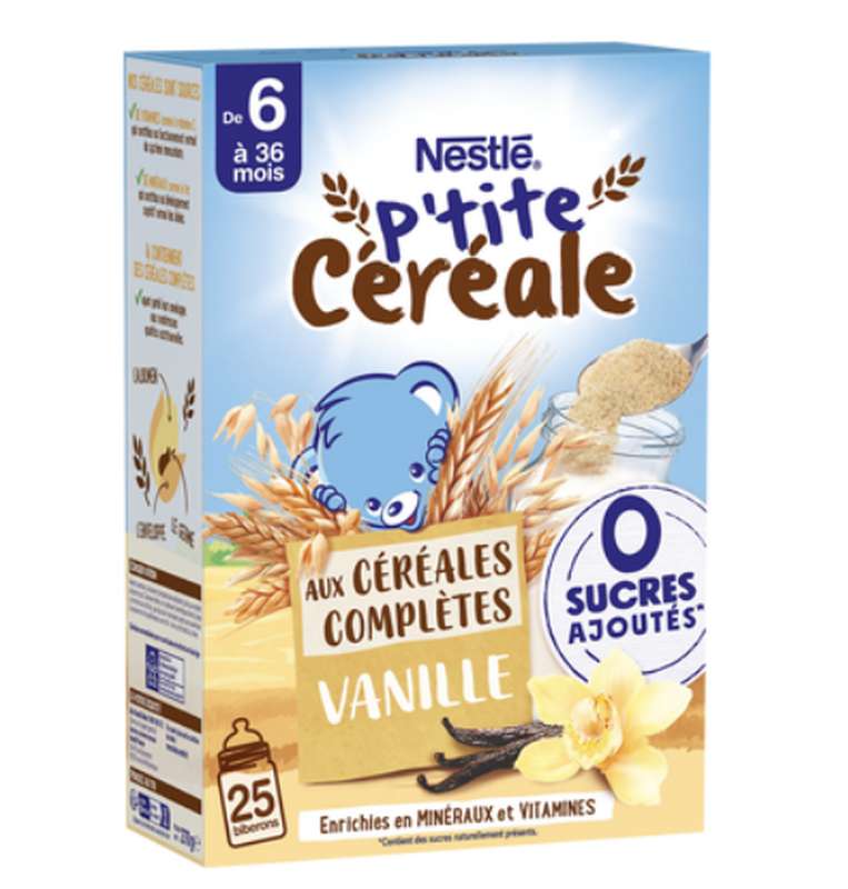 P'tite céréale Vanille  -  de 6 à 36 mois, Nestlé  (270 g)