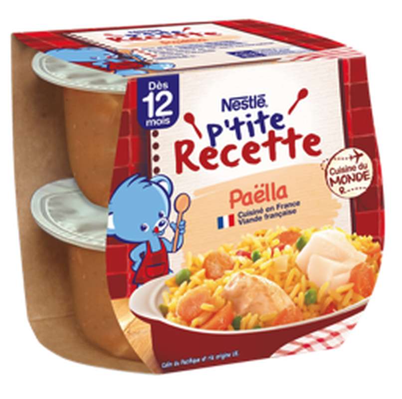 P'tite recette paëlla - dès 12 mois, Nestlé (2 x 200 g)