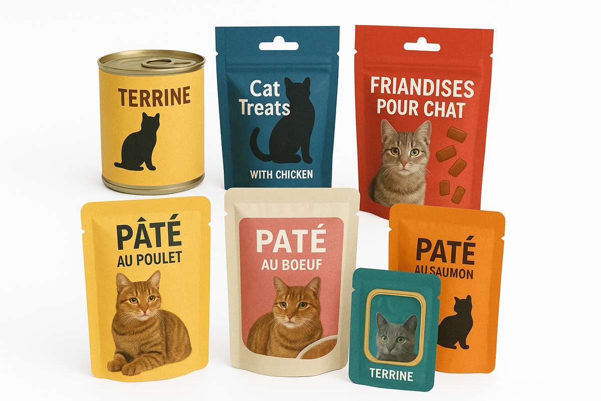 Pack bon plan anti-gaspi pour CHAT (6 sachets individuels aléatoire de terrine/pâté/friandises...)