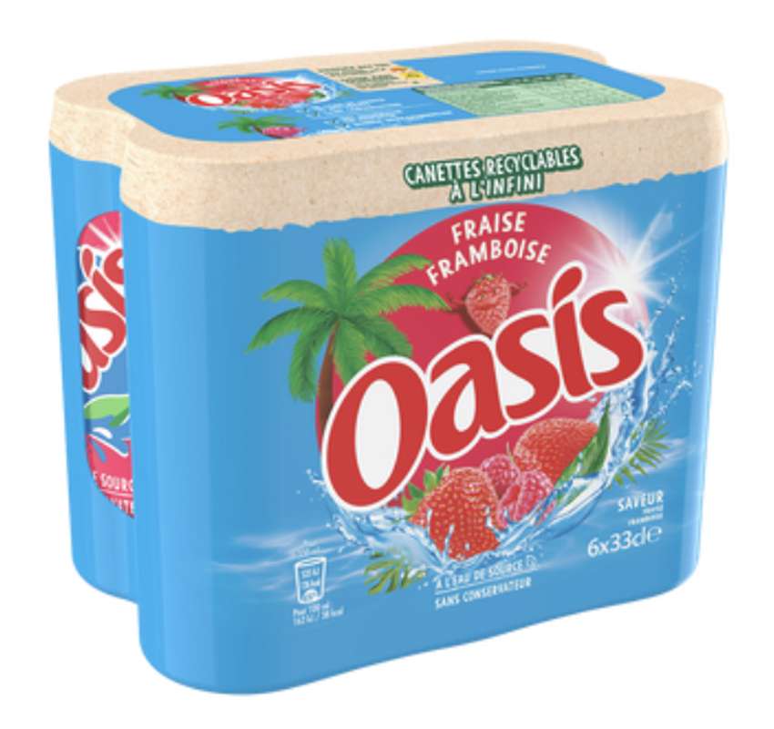 Pack de Oasis Fraise Framboise (6 x 33 cl)
