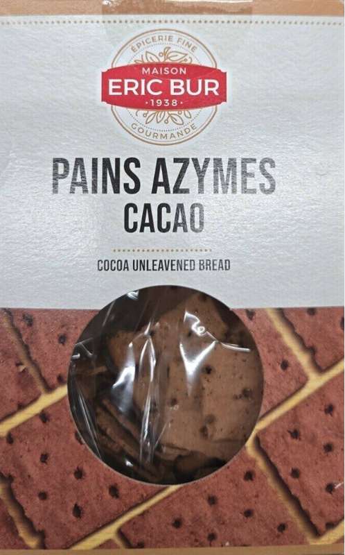 Pain azyme saveur cacao, Eric Bur (100 g)