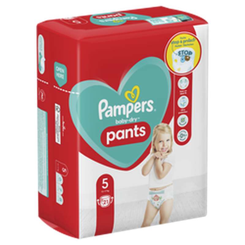 Pampers Baby Dry Maat 5+ Megapack - 84 Stuks - Tot 100% Lekbescherming 's Nachts - 12-17 Kg