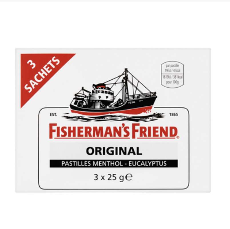 Pastilles menthol et eucalyptus, Fisherman's Friend (3 x 25 g)