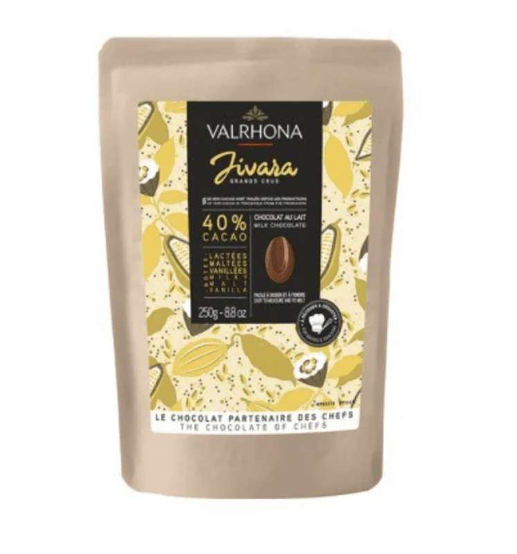 Fèves de chocolat Jivara 40%, Valrhona (250 g)