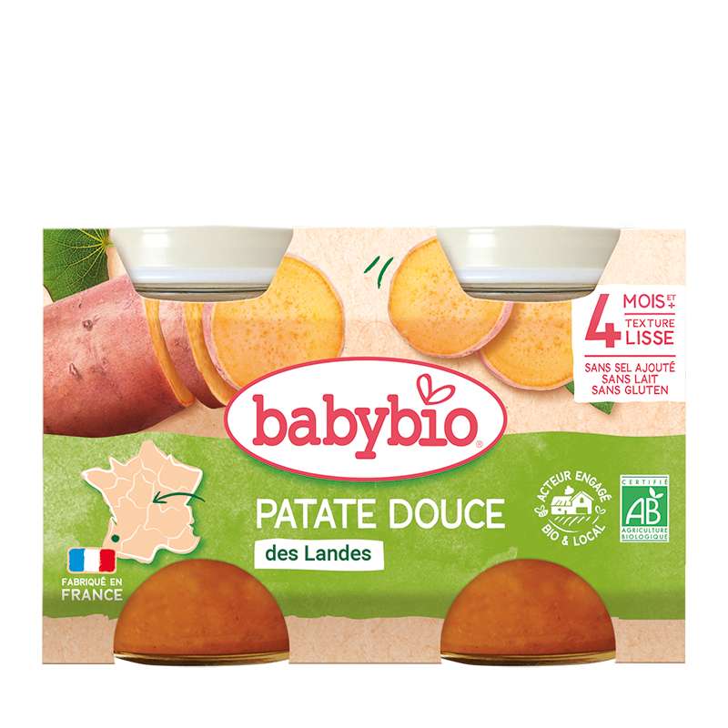 Petit pot patate douce BIO - dès 4 mois, Babybio (2 x 130 g)