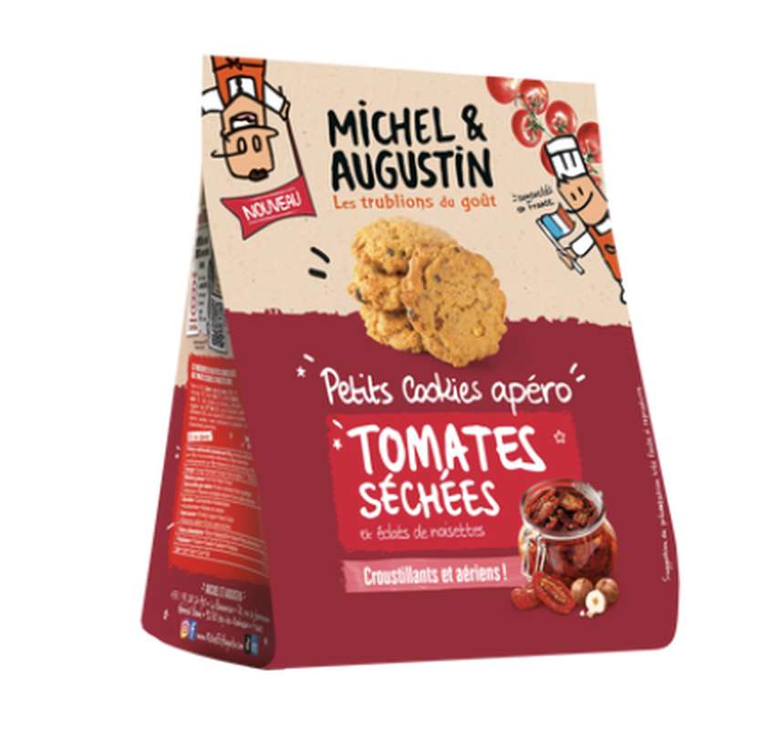 Petits cookies salés tomates séchées noisettes, Michel et Augustin   (90 g)