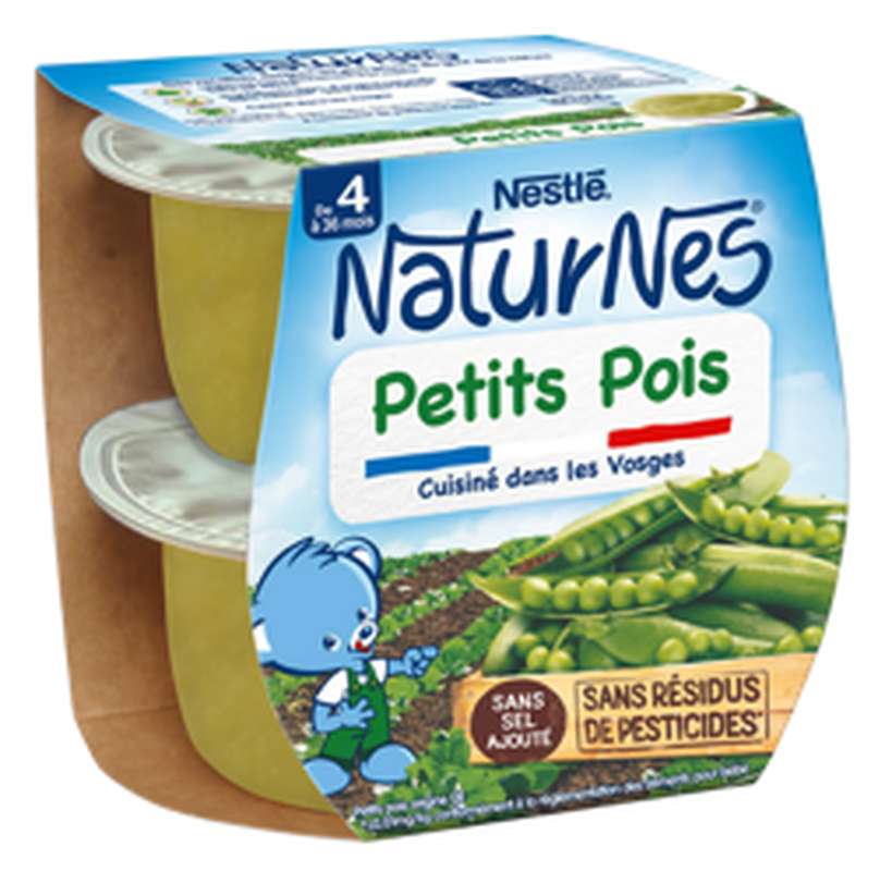 Petits pois - dès 4/6 mois, Naturnes Nestlé (2 x 130 g)