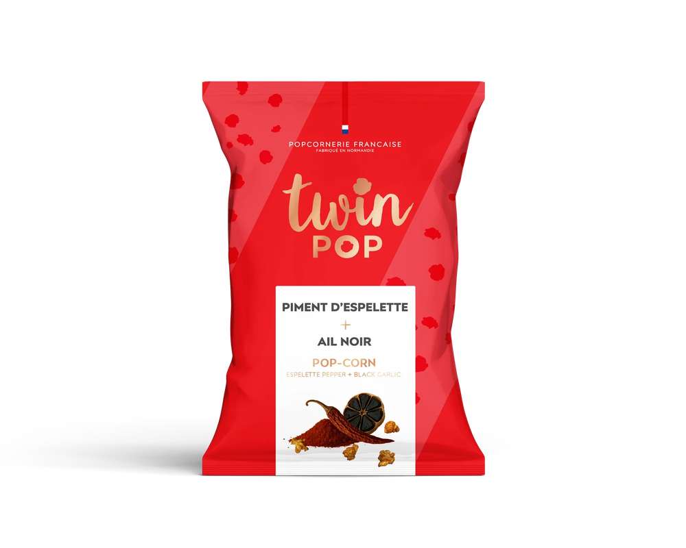 Popcorn piment d'Espelette et ail noir,Twin Pop (28 g)