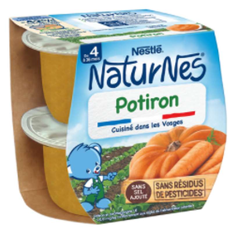 Potiron - dès 4/6 mois, Naturnes Nestlé (2 x 130 g)