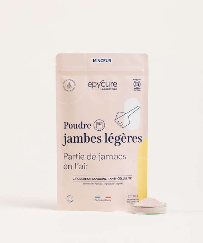 Poudre jambes légères circulation & anti-cellulite, Epycure (138 g, 30 jours)