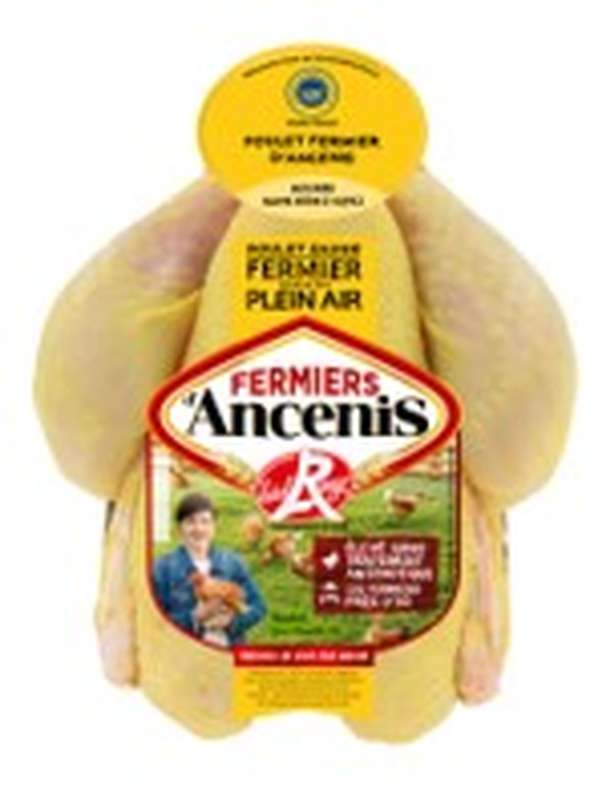 Poulet fermier jaune d'Ancenis (environ 0,9 à 1.1 Kg)