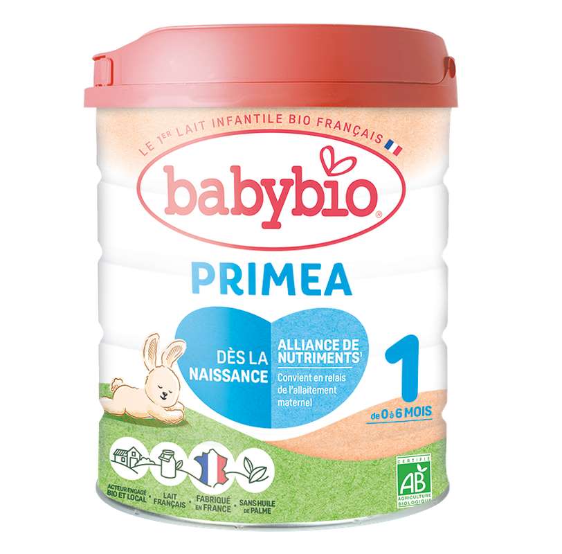 Primea 1 Lait en poudre  Lait de vache français BIO - de 0 à 6 mois, Babybio (800 g)