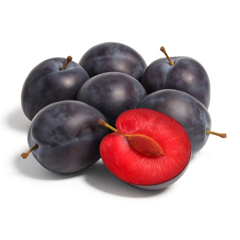 Lot de 6 prunes rouges "primetime" (gros calibre), France