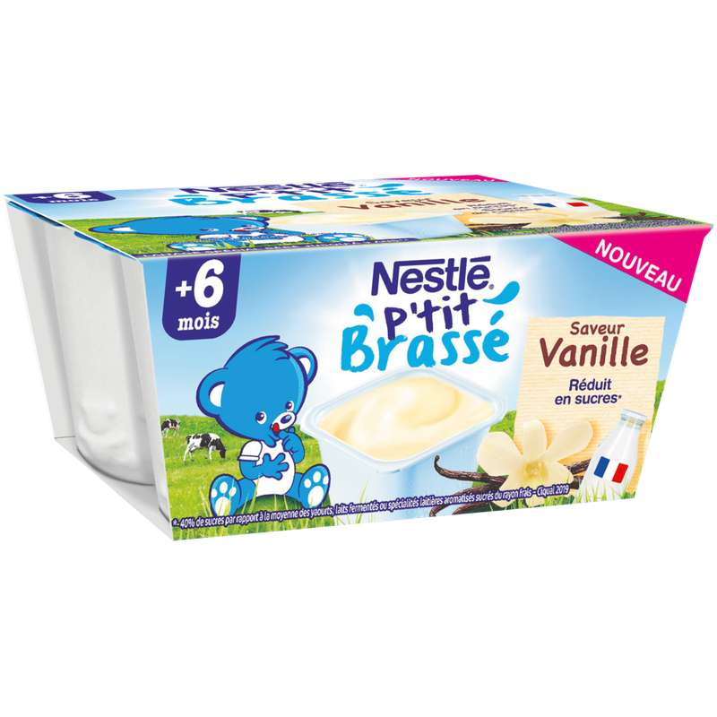 P Tit Brasse Creme Dessert Vanille Des 6 Mois Nestle 4 X 100 G Bam Courses Vos Courses Livrees En 15 Minutes