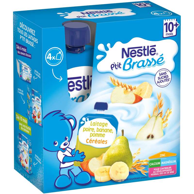 P Tit Brasse Gourde Poire Banane Pomme Des 4 Mois Nestle 4 X 90 G La Belle Vie Changez Votre Vision Des Courses