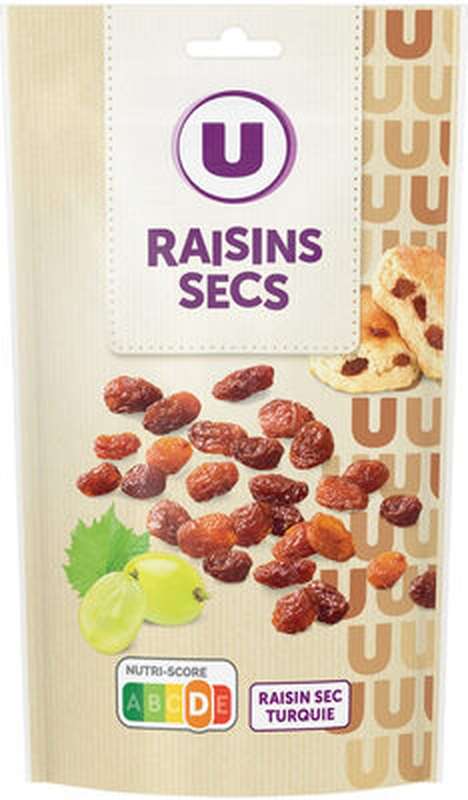 Raisins secs, U (125 g)