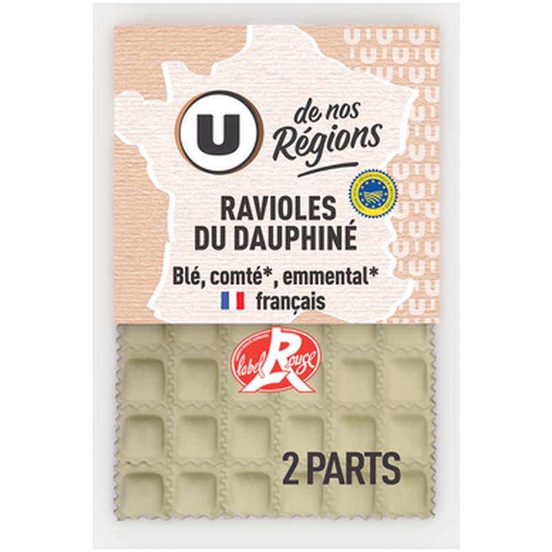 Ravioles du Dauphiné Label Rouge, U Saveurs (240 g)