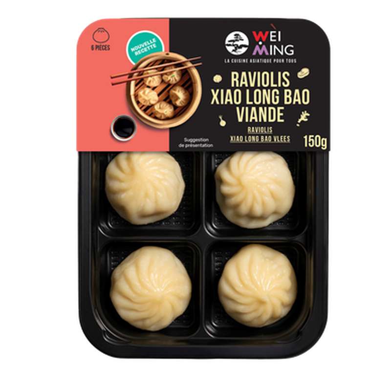 Ravioli Porc Xia Long Bao, WeiMing (x 6, 150 g)