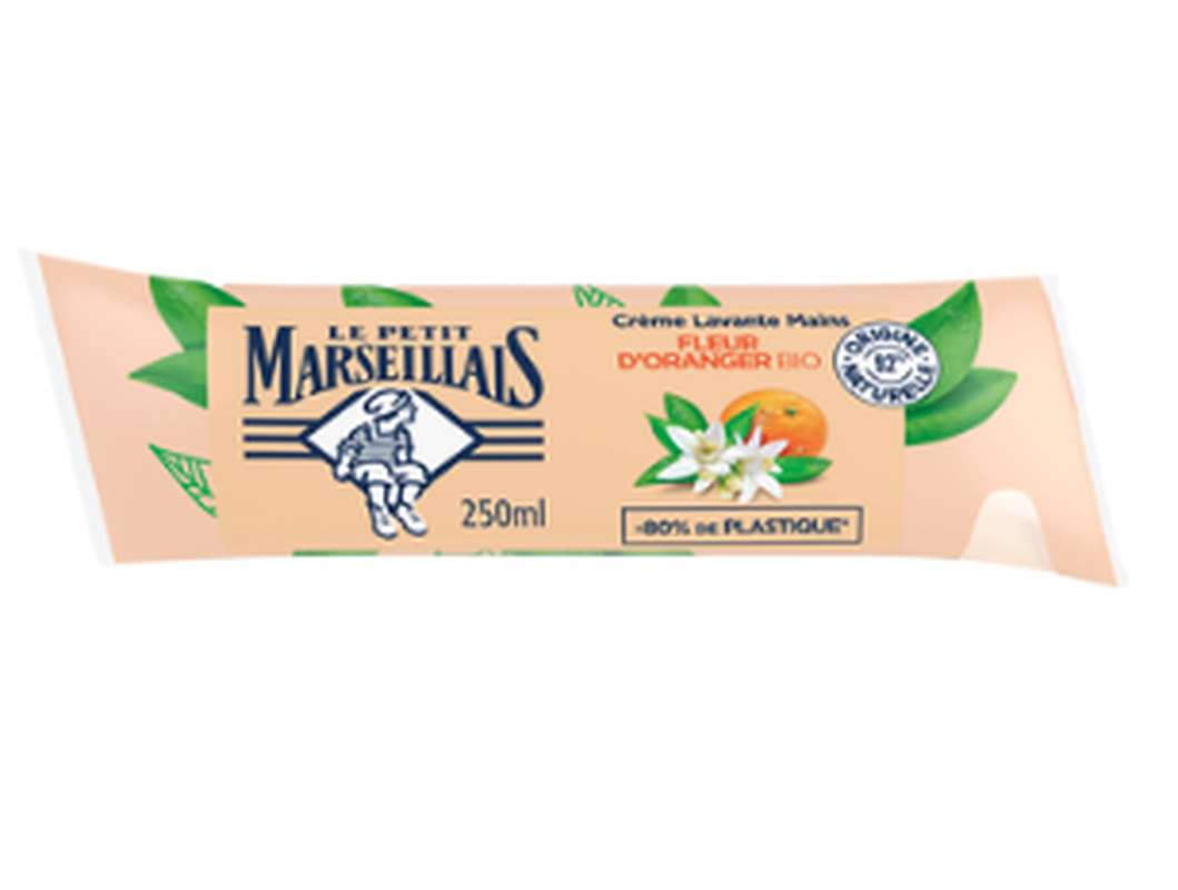 Recharge crème mousse extra doux fleur d'oranger BIO, Le Petit Marseillais (250 ml)