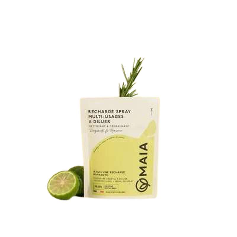 Recharge nettoyant multi-surfaces bergamote et romarin, Maia (100mL)
