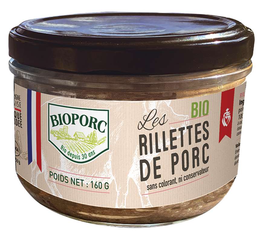 Rillettes de porc BIO, Bioporc (160 g)