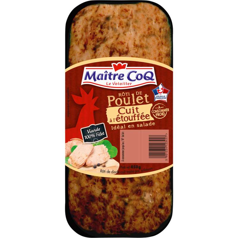 Rôti de filet de poulet cuit, Maître Coq (450 g) Bam courses