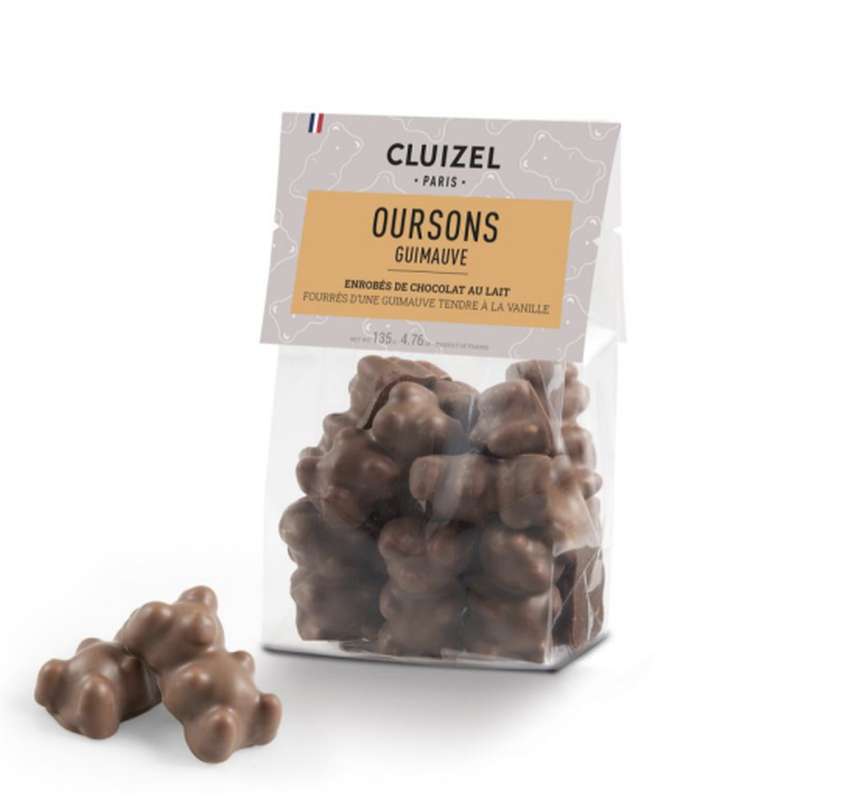 Sachet Oursons guimauve lait, Cluizel (135 g)