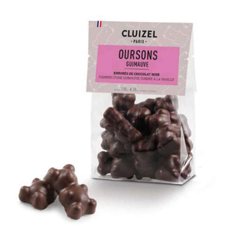 Sachet Oursons guimauve noir, Cluizel (135 g)