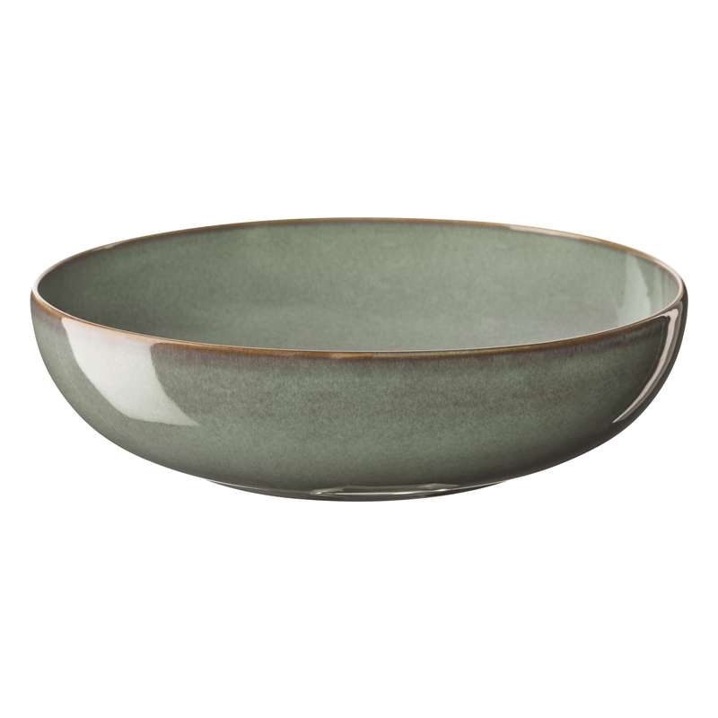 Lot De 6 Assiettes à Pâtes Bari En Grès Ivoire - 25 X 6.6 Cm, La Mediterránea