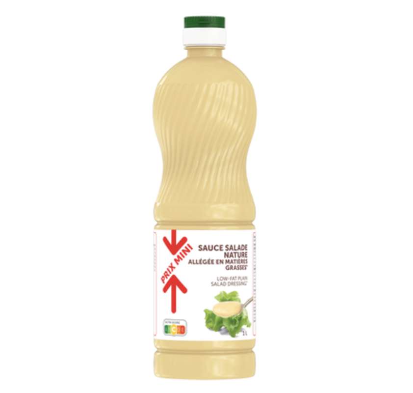 Sauce salade nature allégée en matières grasses, Prix Mini (1 L)