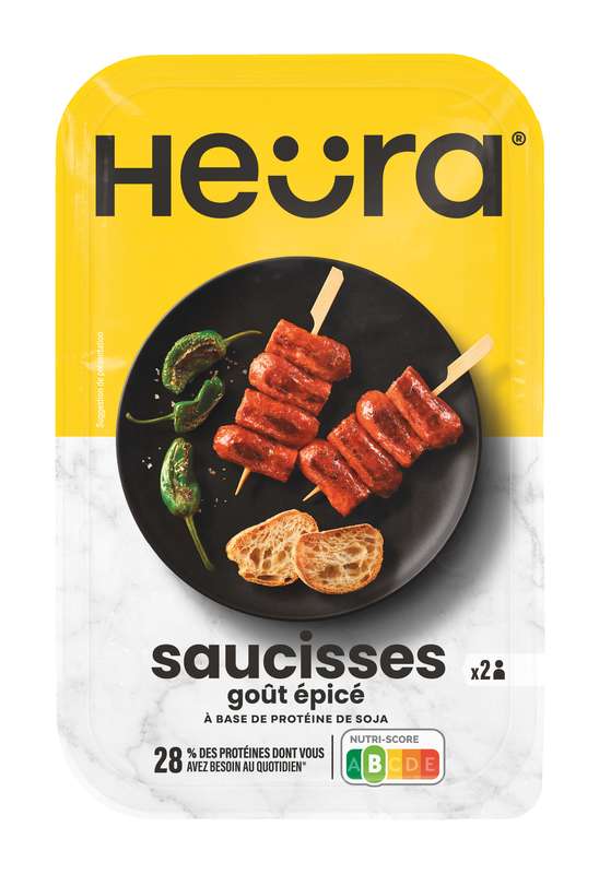 Saucisses épicé végétal à griller, Heura (x 4, 216 g)
