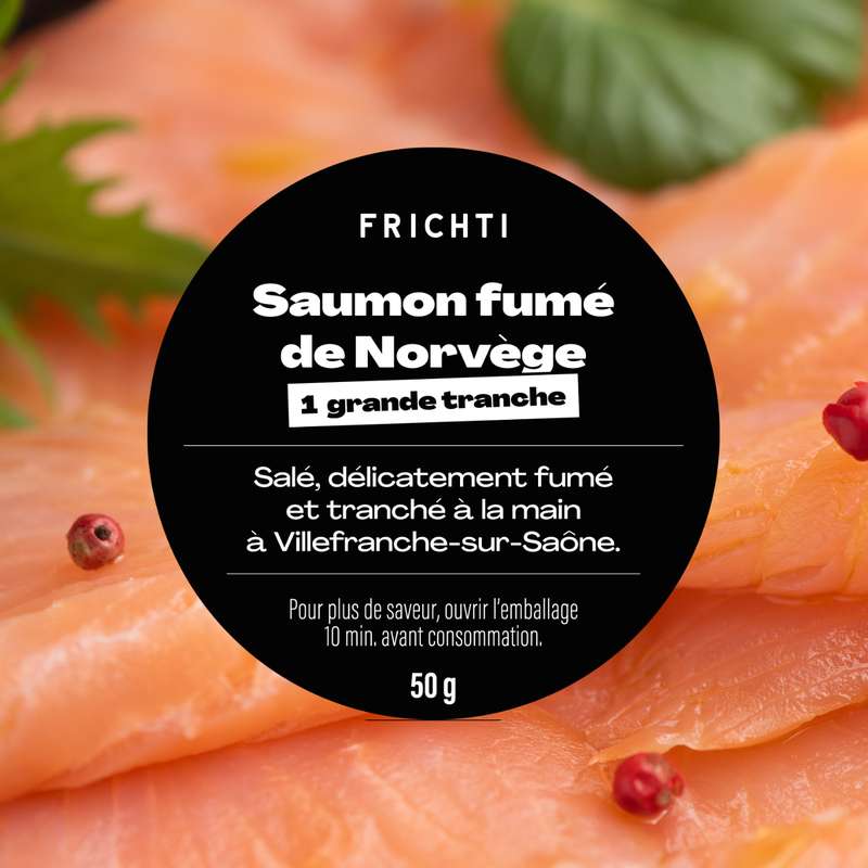 Saumon fumé de Norvège, Frichti (x 1 grande tranche, 50 g)
