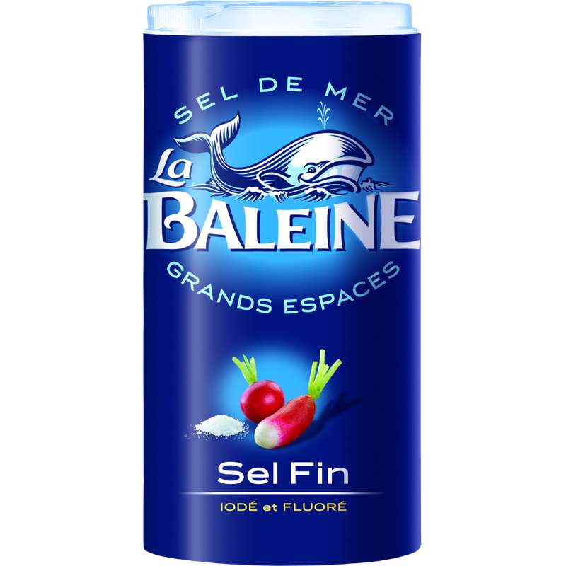 Sel fin iodé et fluoré, La Baleine (600 g) La belle vie Changez votre vision des courses