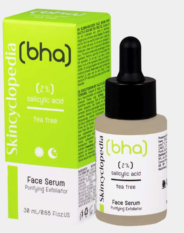 Sérum visage à l'acide salicylique 2% et à l'huile d'arbre à thé, Skincyclopedia (30 ml)