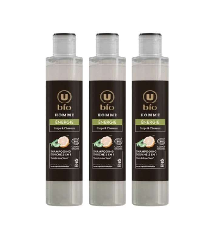 Lot de 3 x Shampooing douche energie yuzu & aloe vera, U (250 ml)