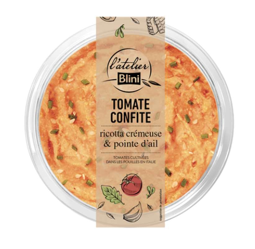 Spécialité de tomate des pouilles et ricotta crémeuse, l'Atelier Blini (140 g)