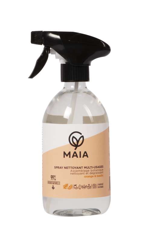Spray parfait multi-surfaces orange et basilic, Maia (500 ml)