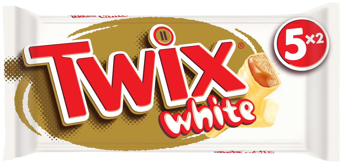 SUPER OFFRE -20% Lot de 3 : Barres chocolatées chocolat blanc biscuit nappage au caramel, Twix (3 x 230 g)